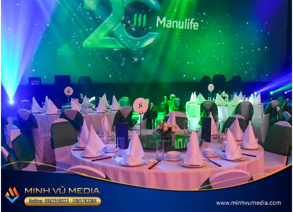 Cho thuê âm thanh ánh sáng trọn gói kỷ niệm 20 năm Manulife