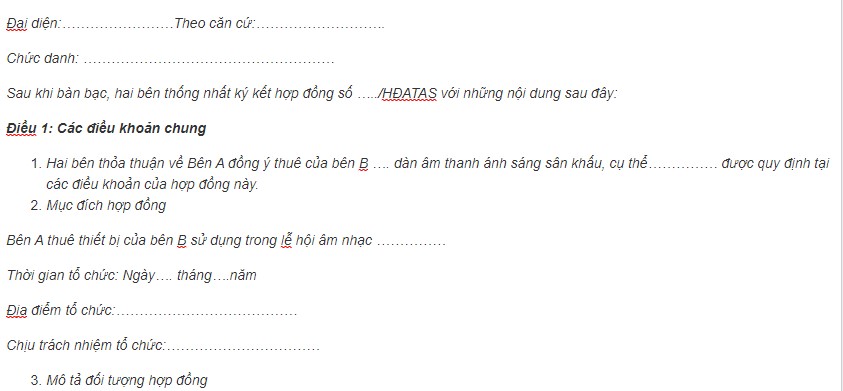 mẫu hợp đồng cho thuê âm thanh ánh sáng 4